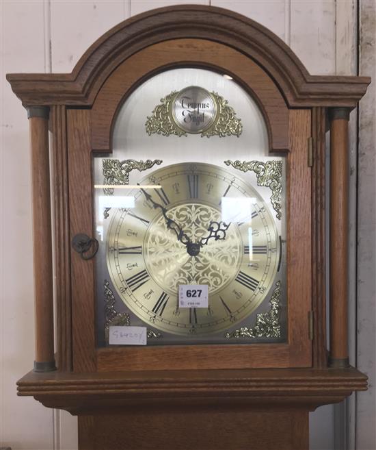 Oak 30-hour grandfather clock